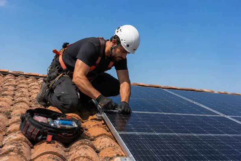 Maintenance et monitoring de panneaux solaires au Chillou