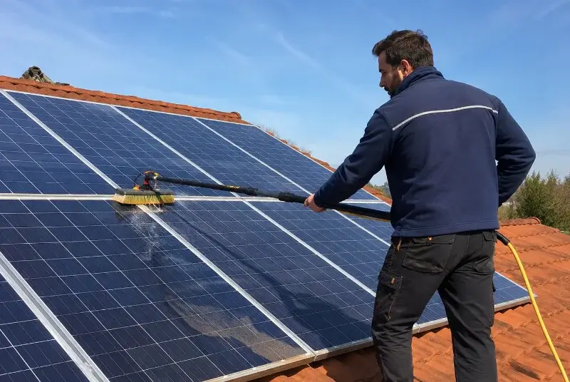 Nettoyage et entretien de panneaux solaires au Chillou