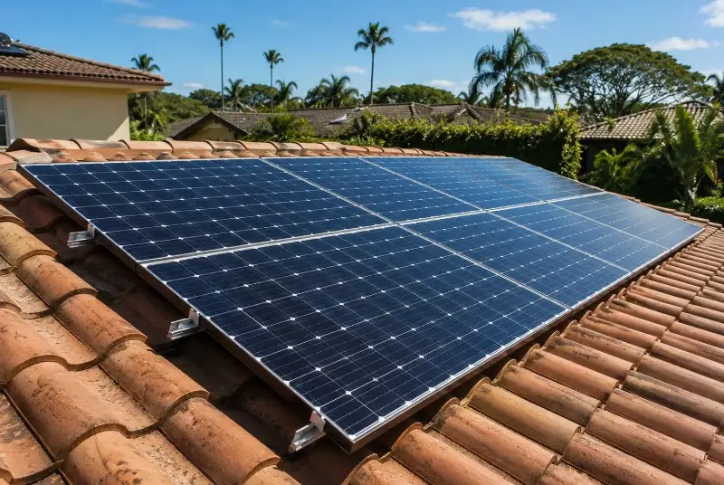 Installation de panneaux solaires au Chillou